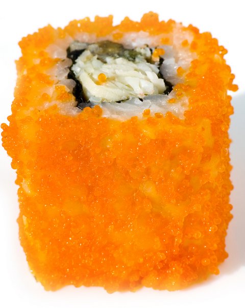 Orange Tobikko Caviar, Japanese Food, Sushi Caviar